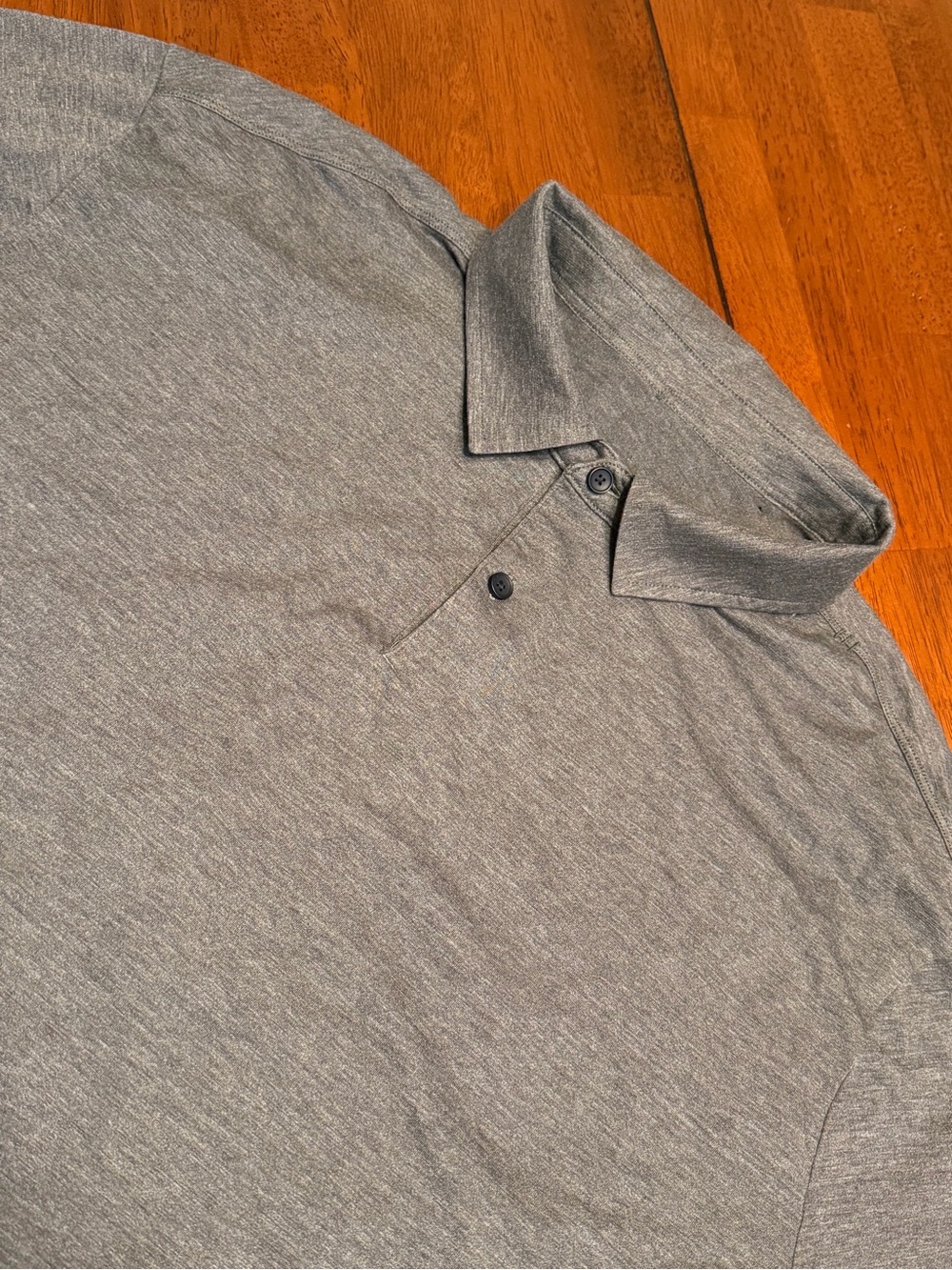 Lululemon Evolution Short Sleeve Polo Shirt Large Heathered Grey Gym Active Mens
